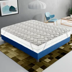 Materassiedoghe Sur-matelas 120x200 - Mousse à Mémoire De Forme De 3 Cm - Revêtement Silver Fresh