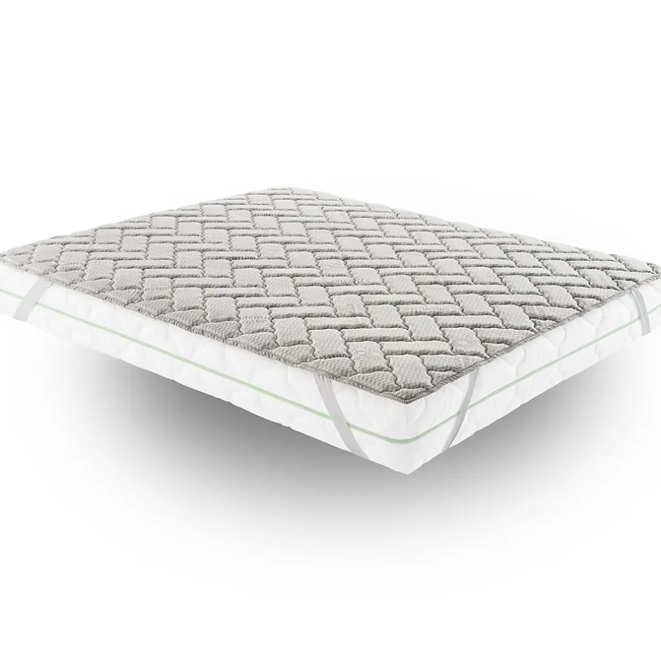 Materassiedoghe Sur-matelas 120x190 - Mousse à Mémoire De Forme De 3 Cm - Revêtement Silver Fresh