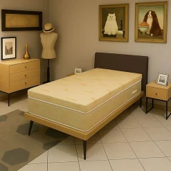 Literie Julien Surmatelas 90x190 cm - 6 cm Confortable - Déhoussable - Hyper Moelleux - Confort Optimal - Usage Quotidien - Accessoire Literie -