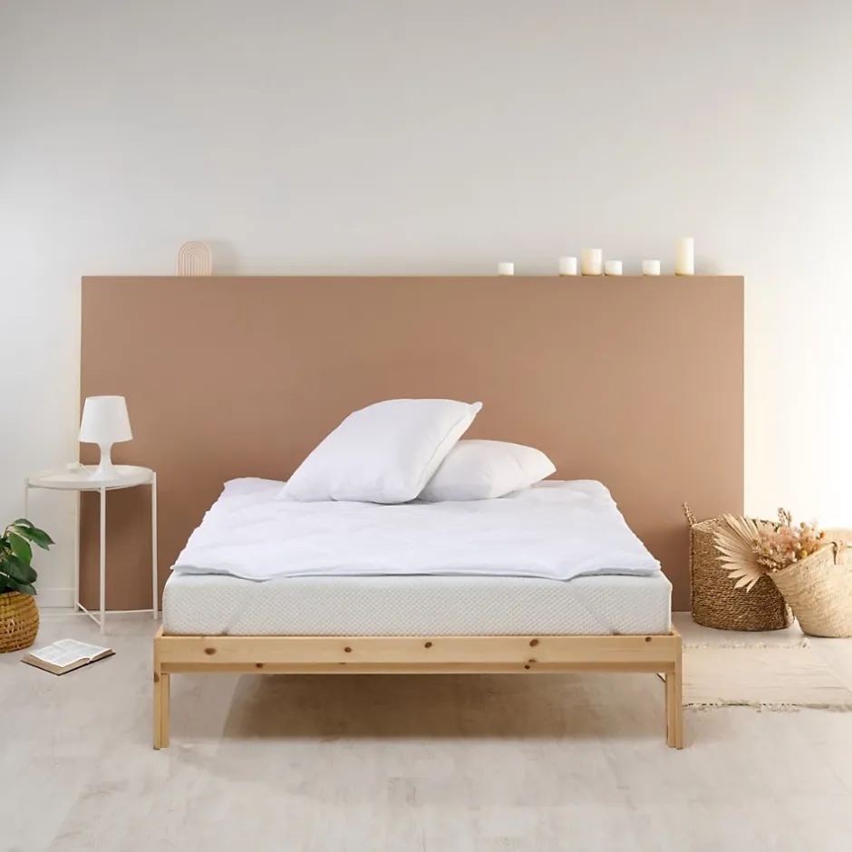 Bleu Calin Surmatelas 180x200 cm Confort Moelleux et Respirant LAVABLE À 95 C Best