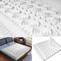 IDMarket Surmatelas 140x190 CM ELIAS mousse mémoire de forme 10 zones
