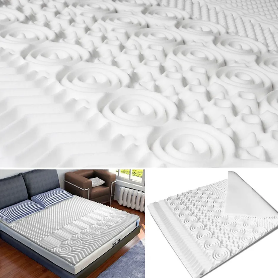 IDMarket Surmatelas 140x190 CM ELIAS mousse mémoire de forme 10 zones
