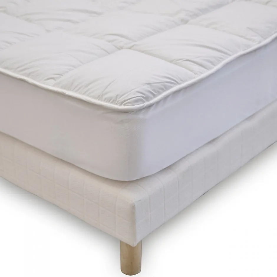 Bleu Calin Surmatelas 160x200 cm SENSATION DUVET Confort Moelleux Enveloppe 100% coton