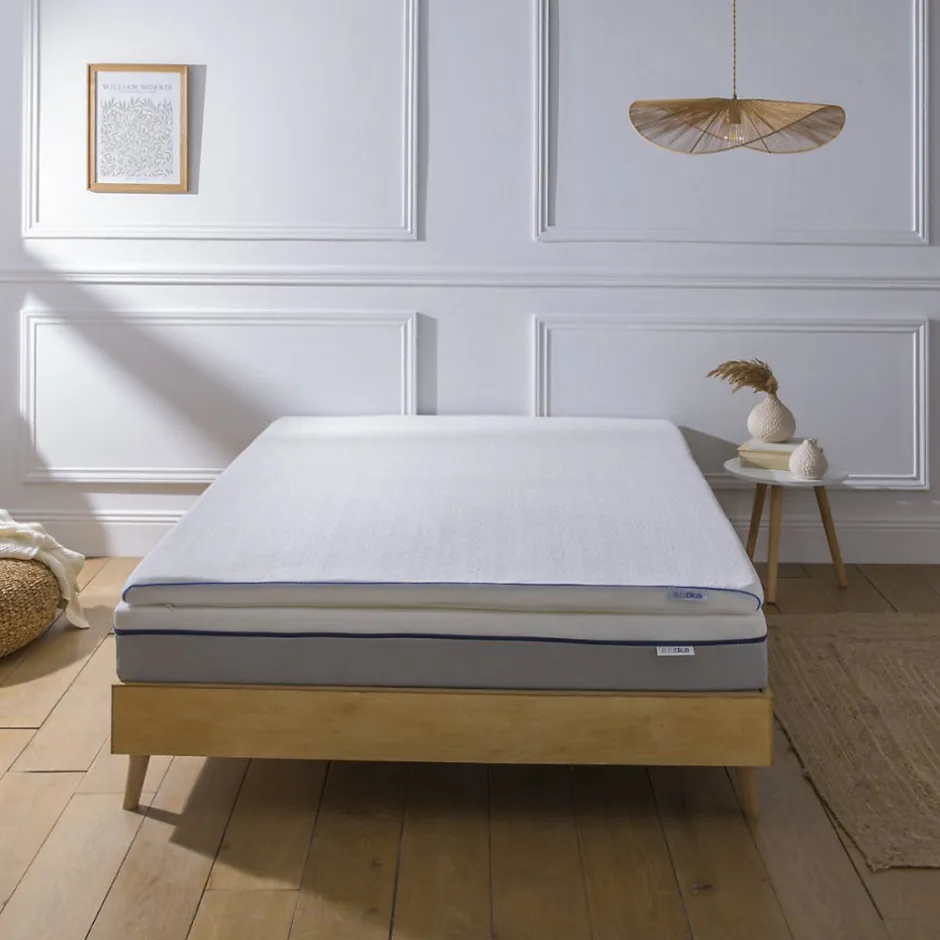 Bleu Calin Surmatelas 180x200cm Mémoire de forme L'ACCUEILLANT