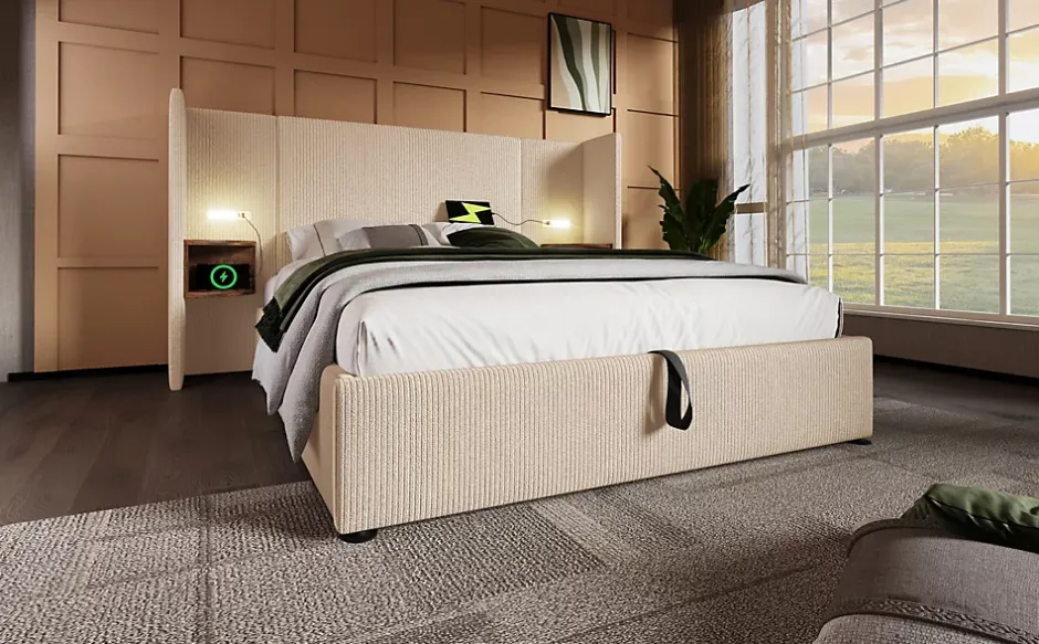 Redom Table basse 50x50,5H cm et 60x36x43,5H cm, ensemble 2 pieces empilable avec plateau MDF blanc Best
