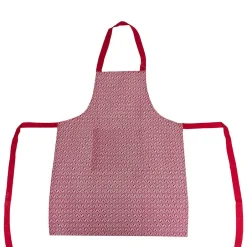 Atmosphera Créateur D'Intérieur Tablier imprimé Olia - rouge - coton 60x80 cm - Atmosphera Clearance