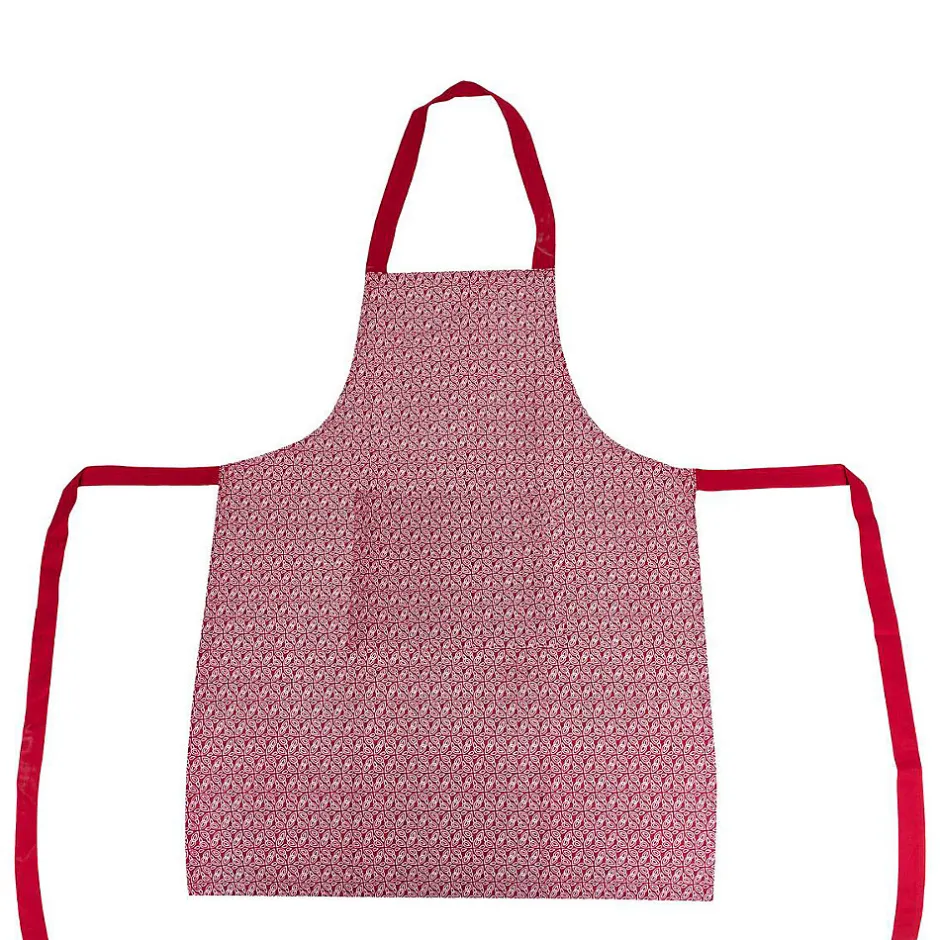 Atmosphera Créateur D'Intérieur Tablier imprimé Olia - rouge - coton 60x80 cm - Atmosphera Clearance