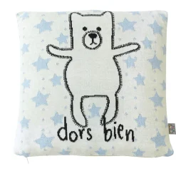 Sevira Kids Taie de coussin en coton bio OURSON