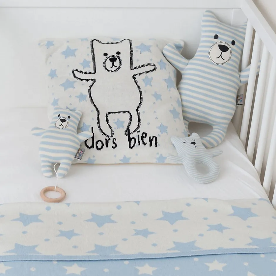 Sevira Kids Taie de coussin en coton bio OURSON
