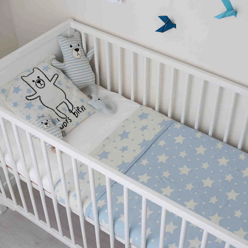 Sevira Kids Taie de coussin en coton bio OURSON