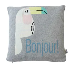 Sevira Kids Taie de coussin en tricot de coton TOUCAN Discount