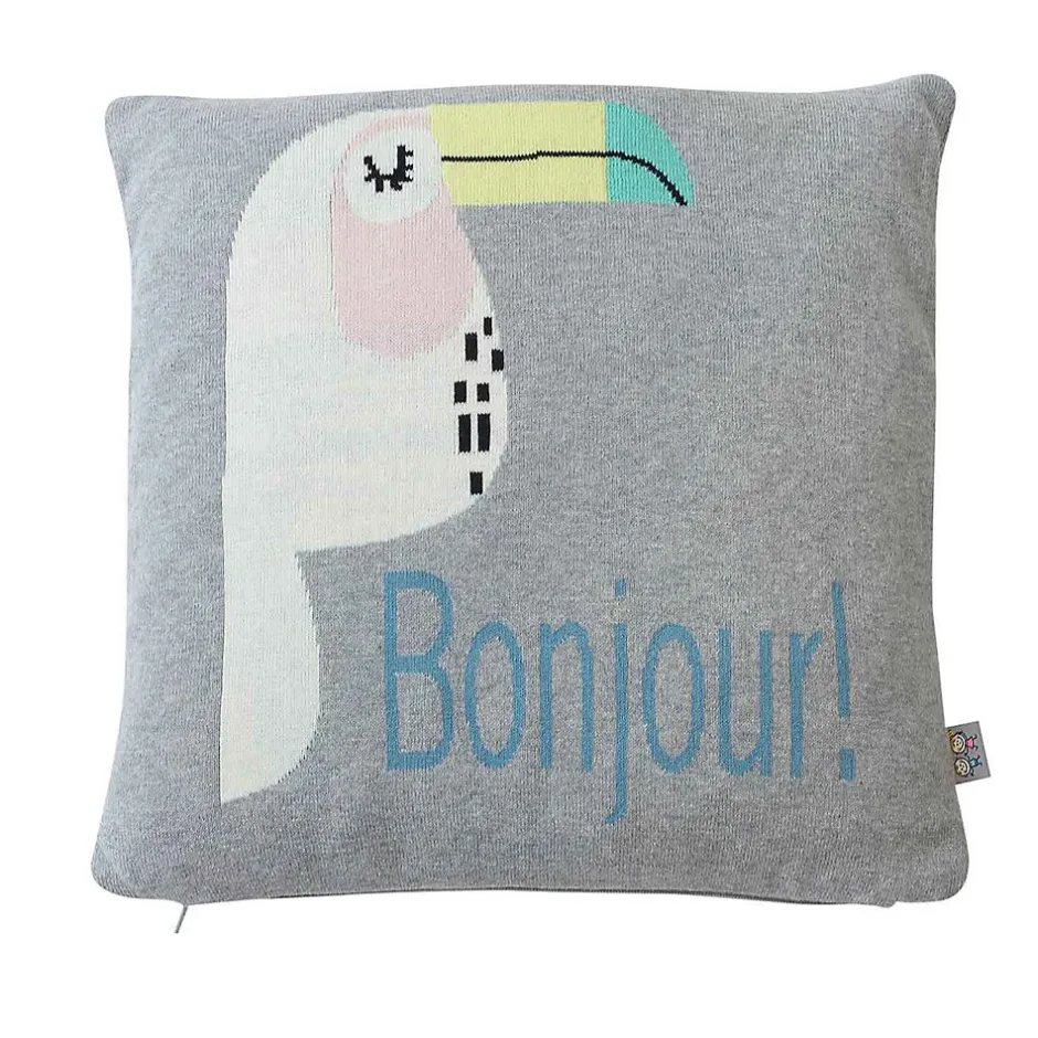 Sevira Kids Taie de coussin en tricot de coton TOUCAN Discount