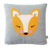 Sevira Kids Taie de coussin en tricot de coton RENARD