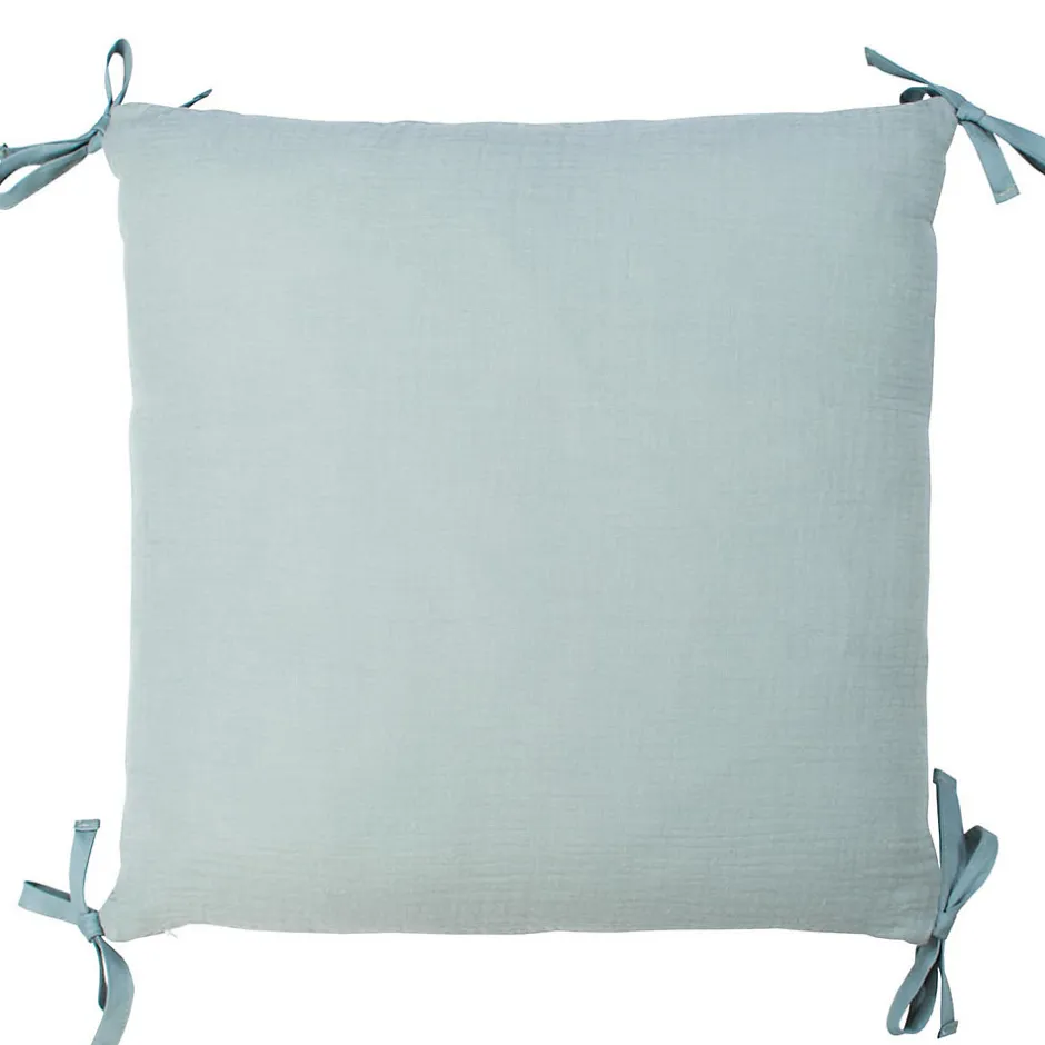 Sevira Kids Taie de coussin modulable avec liens à nouer en gaze de coton