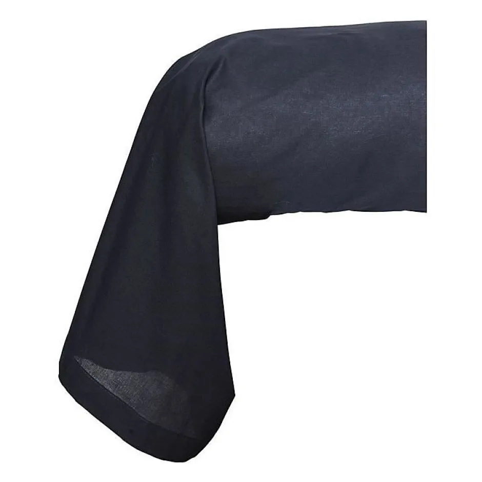 Todays Tools Taie de traversin - TODAY - Essential - 45 x 185 cm - 100% coton - Bleu marine Clearance