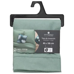 Atmosphera Créateur D'Intérieur Taie de traversin Carina 85x185cm vert céladon - Atmosphera Hot