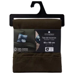 Atmosphera Créateur D'Intérieur Taie de traversin Carina 85x185cm vert kaki - Atmosphera Online