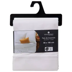 Atmosphera Créateur D'Intérieur Taie de traversin Carina 85x185cm blanc - Atmosphera