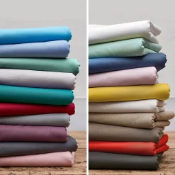 Linnea Taie de traversin uni 140x43 cm coton ALTO bleu Jean