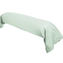 Linnea Taie de traversin uni 140x43 cm coton ALTO vert fleur d'amandier Outlet