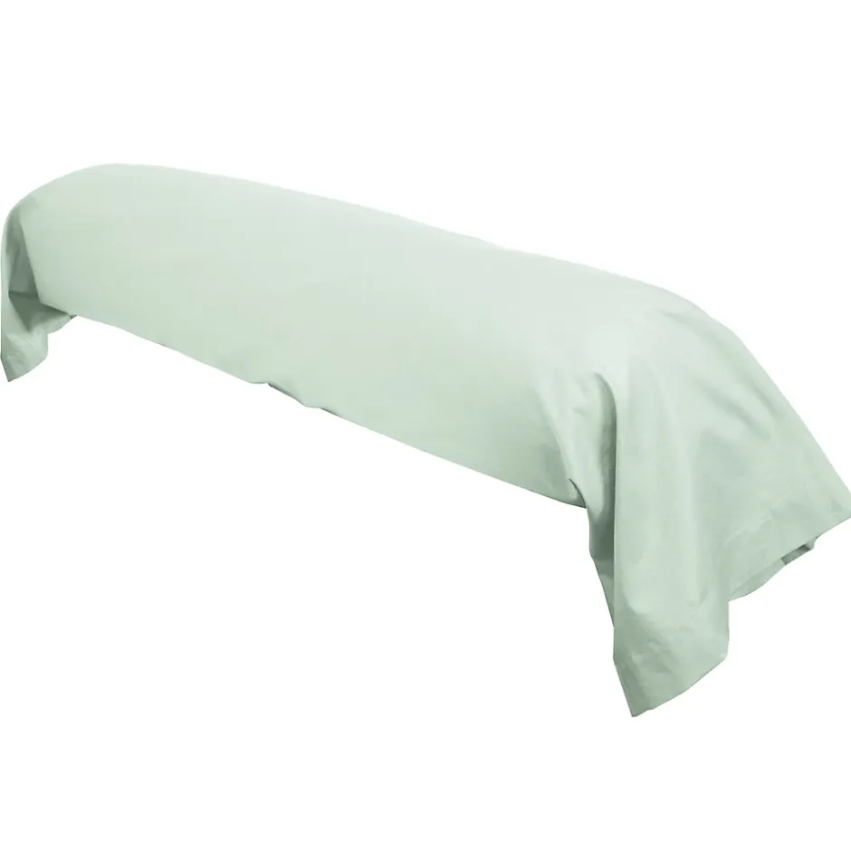 Linnea Taie de traversin uni 140x43 cm coton ALTO vert fleur d'amandier Outlet