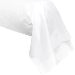 Linnea Taie de traversin uni 230x43 cm coton ALTO Blanc