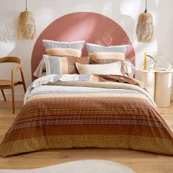 Linnea Taie de traversin 86X200 cm coton NIAGARA marron Châtaigne