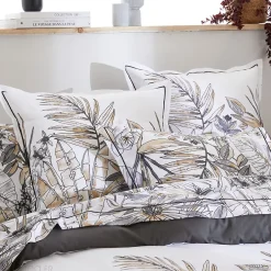 Linnea Taie de traversin 140x43 cm coton SUMATRA gris Fusain Best