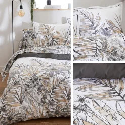 Linnea Taie de traversin 140x43 cm coton SUMATRA gris Fusain Best