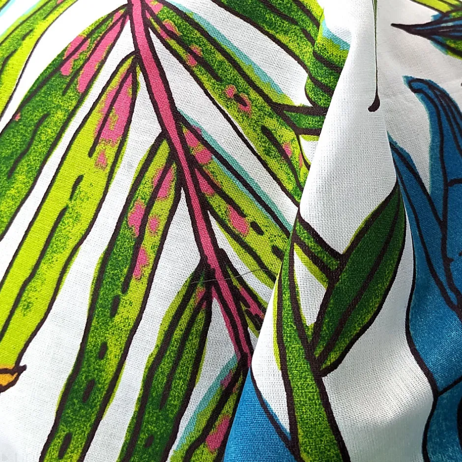 Linnea Taie de traversin 240x43 cm coton SUMATRA bleu Paon