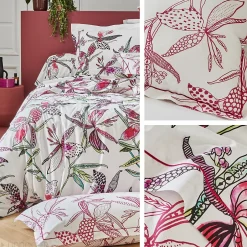 Linnea Taie de traversin 200x43 cm coton PÉNÉLOPE Rose