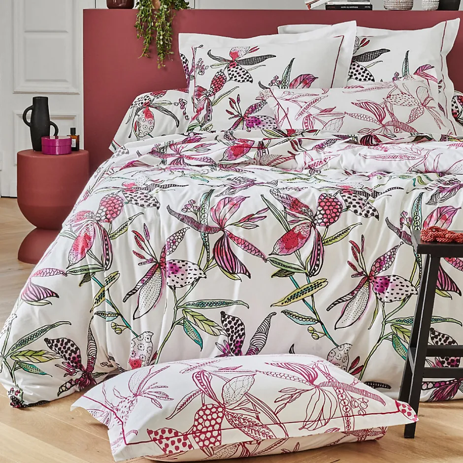 Linnea Taie de traversin 240x43 cm coton PÉNÉLOPE Rose Outlet