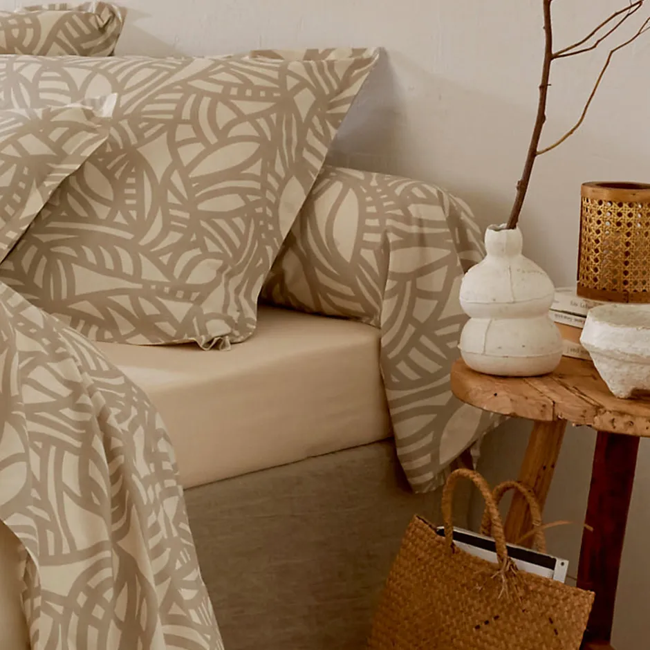 Linnea Taie de traversin 200x43 cm coton lavé SERENA Beige écru