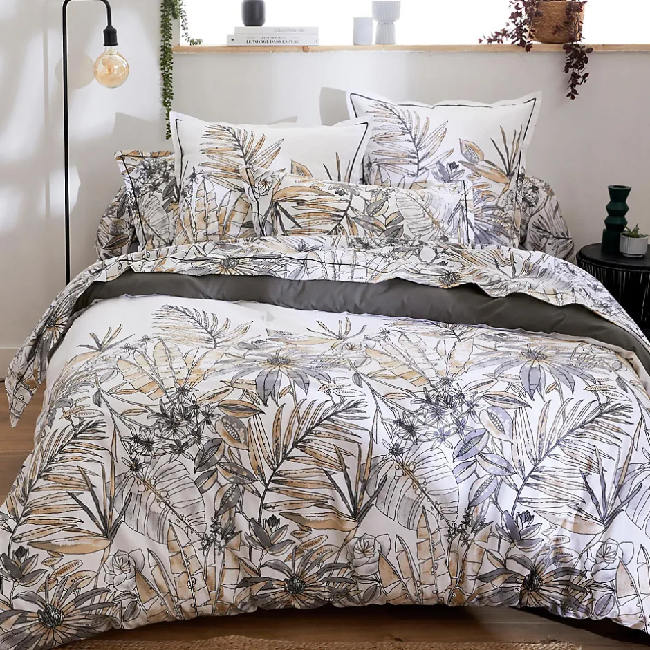 Linnea Taie de traversin 200x43 cm coton SUMATRA gris Fusain Online