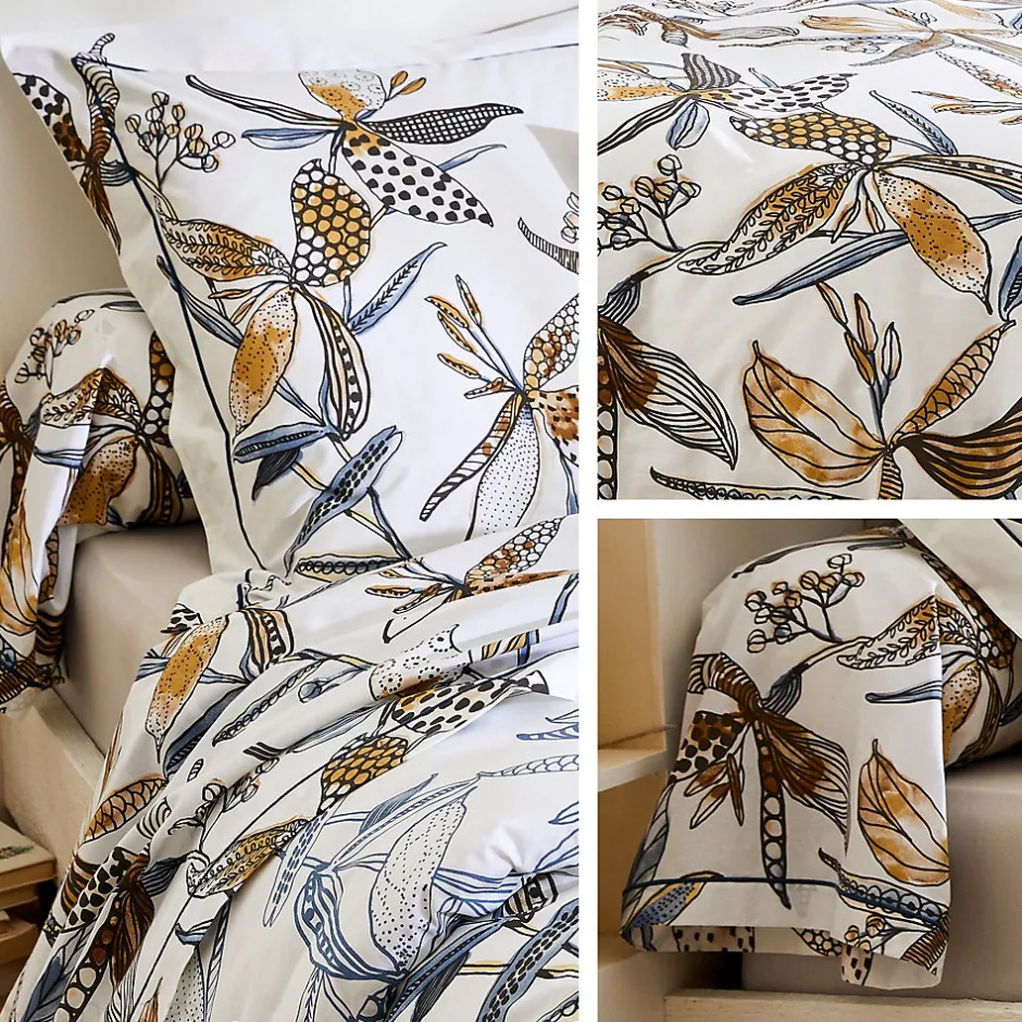 Linnea Taie de traversin 140x43 cm en coton PÉNÉLOPE beige Silice