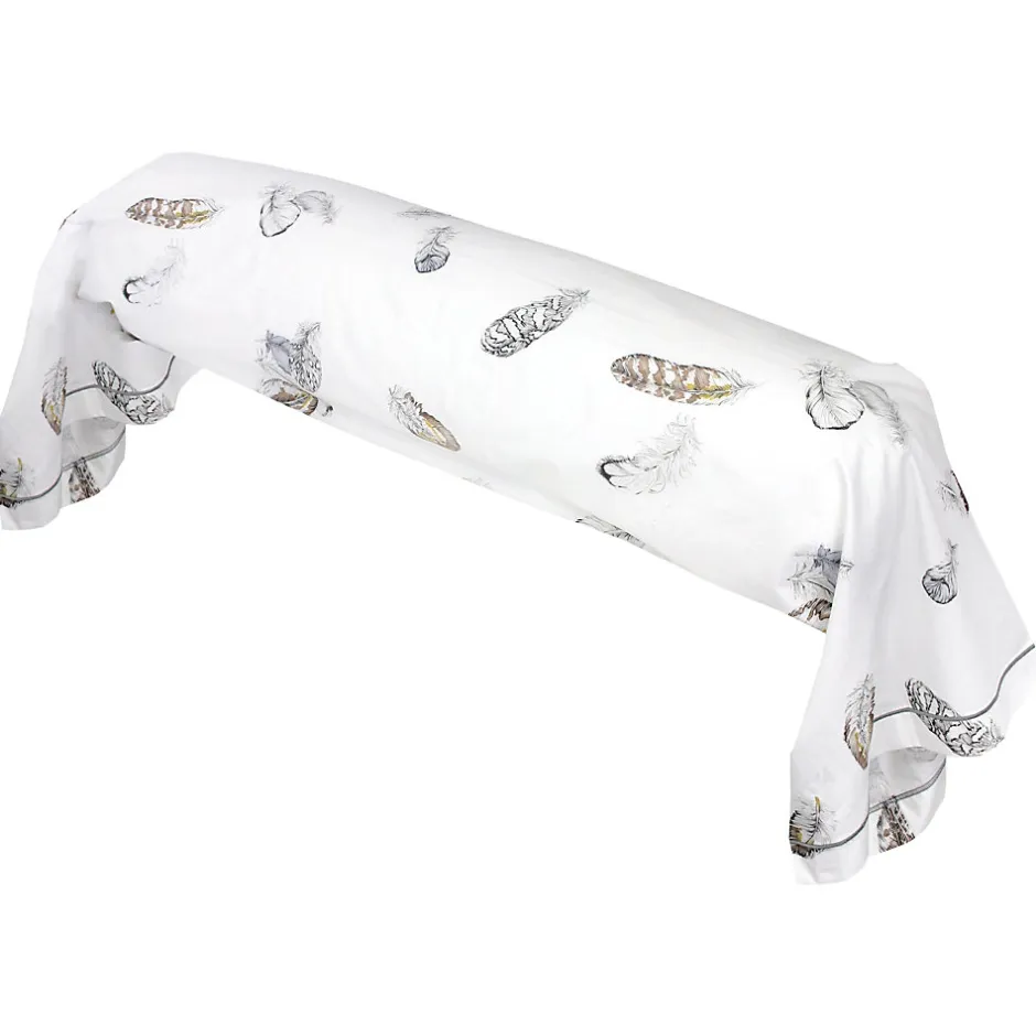 Linnea Taie de traversin 200x43 cm Percale pur coton PLUMES