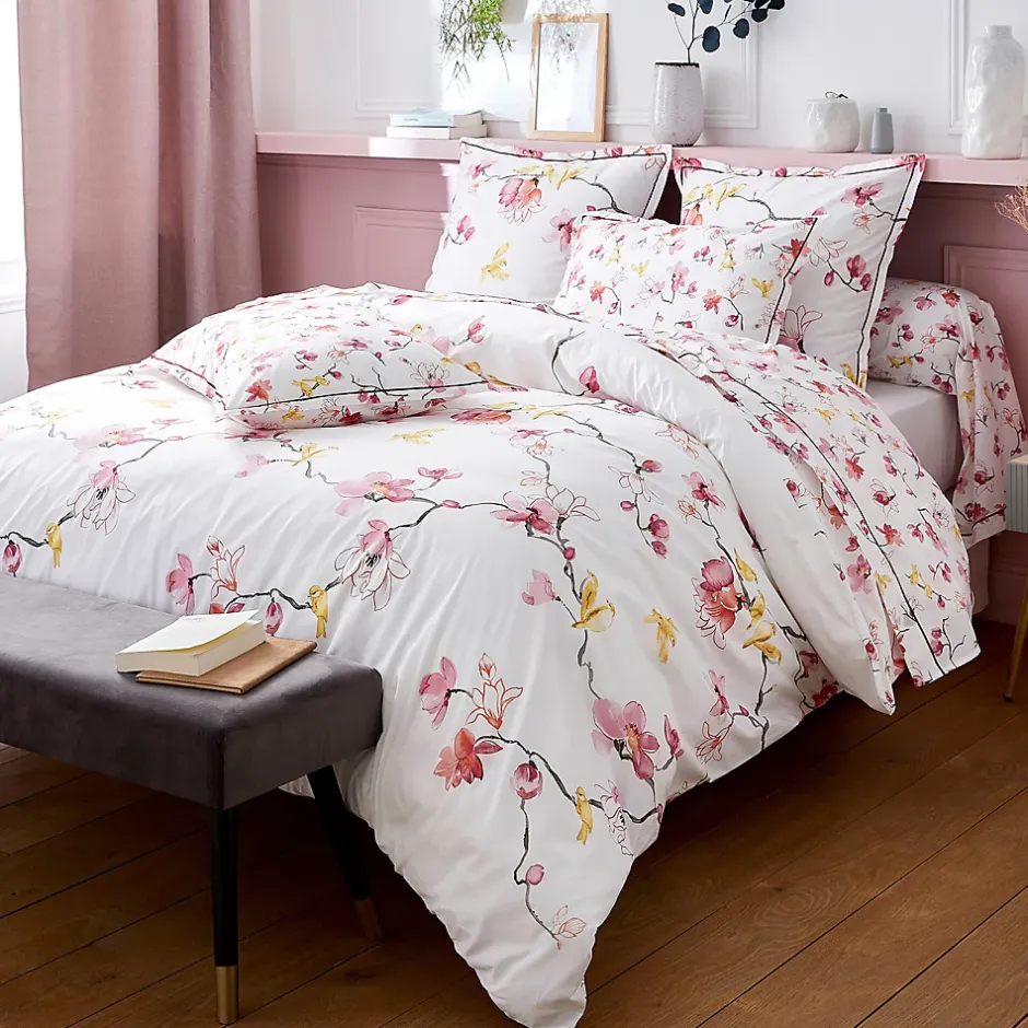 Linnea Taie de traversin 240x43 cm percale coton ELISA Rose