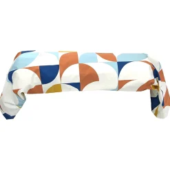 Linnea Taie de traversin 200x43 cm percale de coton MODULO bleu cobalt