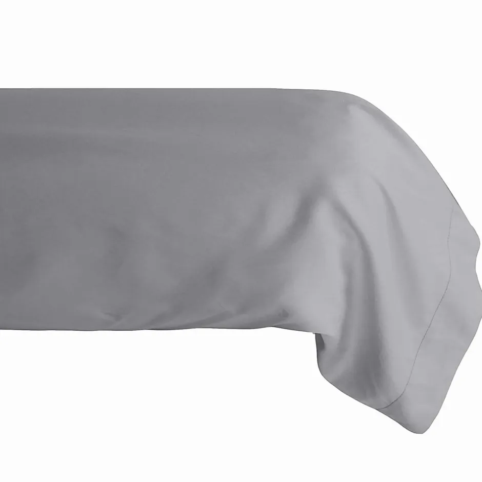 Linnea Taie de traversin 43x190 cm percale de coton MANOIR gris Ardoise