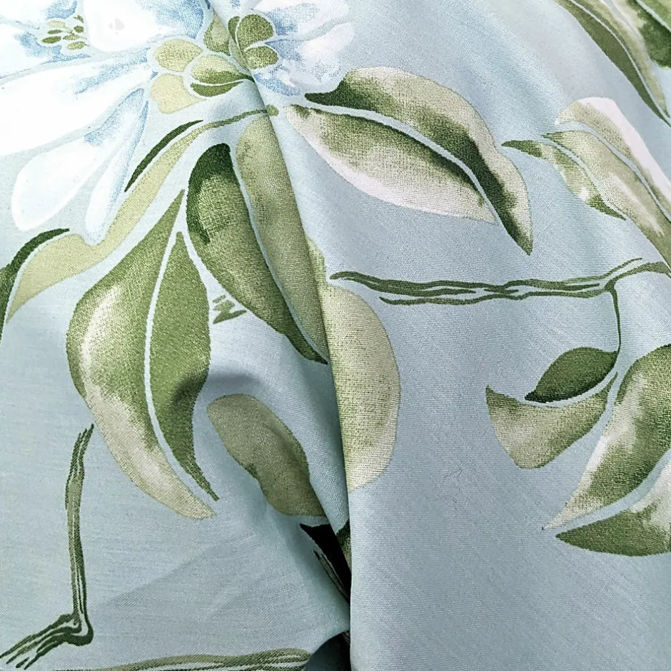 Linnea Taie de traversin 200x43 cm percale coton ELÉNA vert Nil