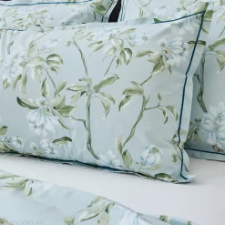 Linnea Taie de traversin 200x43 cm percale coton ELÉNA vert Nil