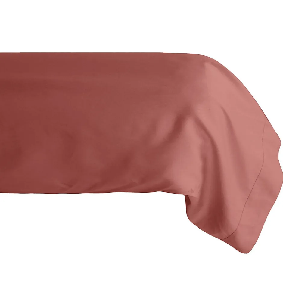 Linnea Taie de traversin 43x190 cm percale de coton MANOIR rose Pêche