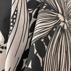 Linnea Taie de traversin 140x43 cm percale de coton ALBA beige/noir