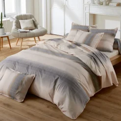Linnea Taie de traversin 140x43 cm percale coton ESTEBAN Beige Best