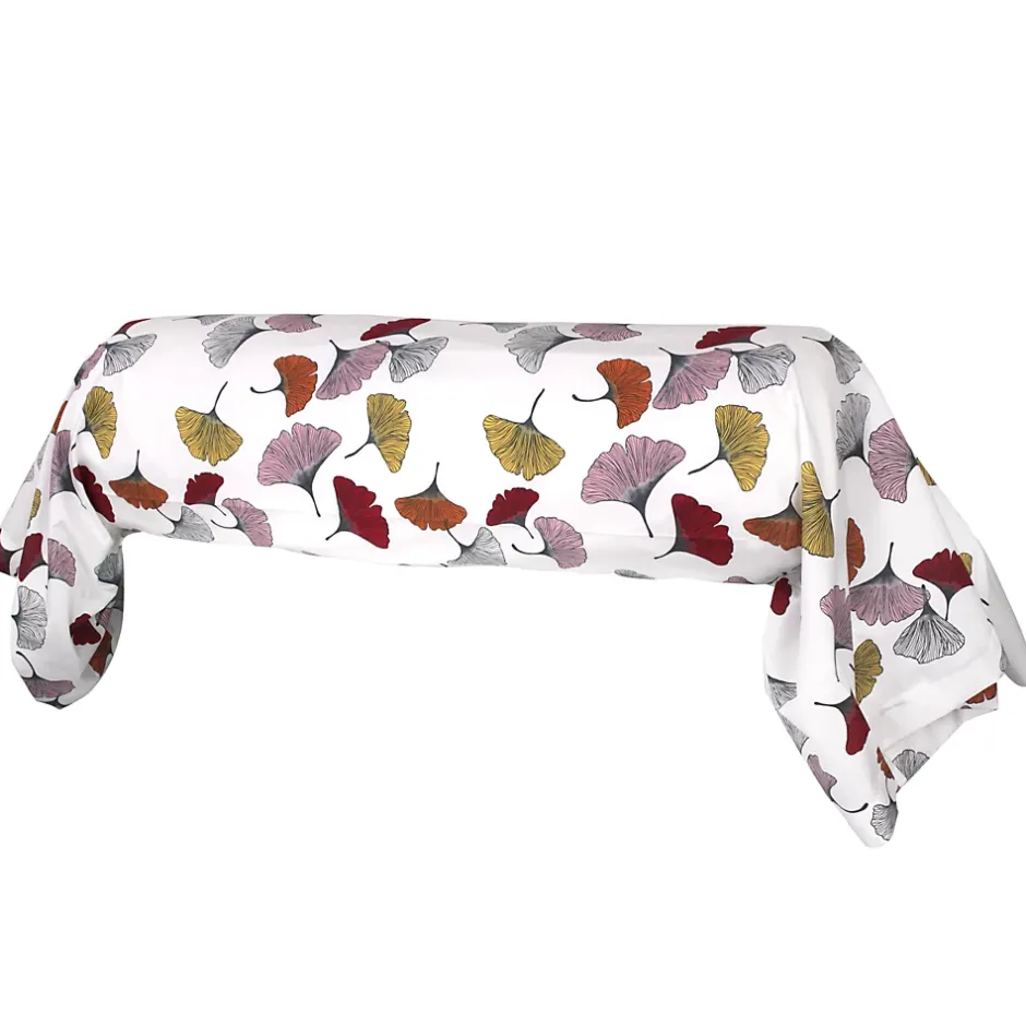 Linnea Taie de traversin 140x43 cm Percale pur coton GINKGO Rose Clearance