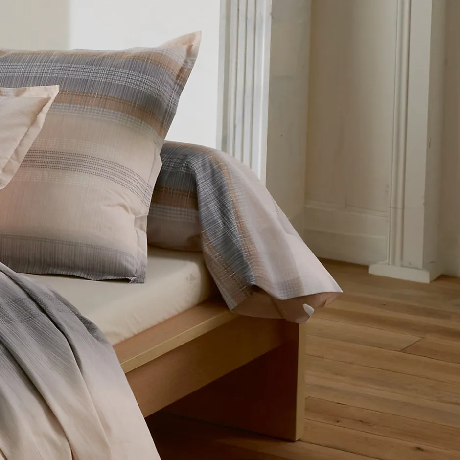 Linnea Taie de traversin 200x43 cm percale coton ESTEBAN Beige