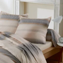 Linnea Taie de traversin 200x43 cm percale coton ESTEBAN Beige