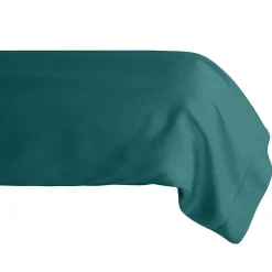 Linnea Taie de traversin 43x190 cm percale de coton MANOIR vert Canard