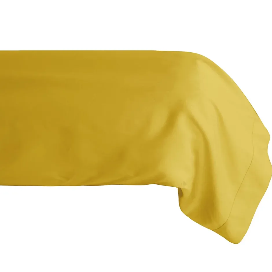 Linnea Taie de traversin 43x190 cm percale de coton MANOIR jaune Moutarde Hot