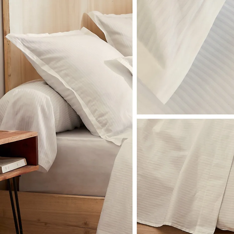 Linnea Taie de traversin 200x43 cm satin de coton GRAND HÔTEL marron sable